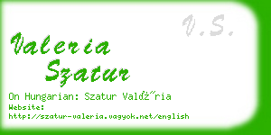 valeria szatur business card